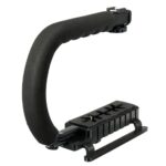 Universal Stabilizer C-Shape Bracket Video Handheld Grip for DSLR DV Camera (Black) - Image 2