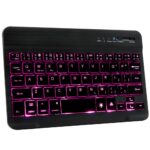 Universal Wireless Bluetooth Keyboard with 7 Color Backlit, Multi-Device Portable Keyboard, Compact, Silent & Rechargeable, Connect Upto 3 Devices for Tablet/Laptop/Phone/iOS/Android - Image 2