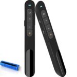 VIBOTON Laser Pointer | Up to 20m Wireless Range | Wireless Presenter for Presentation | Slide Changer, USB Power Point Remote Control Pen PPT Controller with Clip (Black) - 2 Years Warranty - Image 2