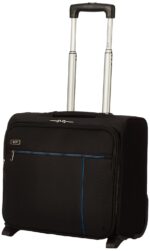 VIP Alfa 44Cm Polyester 2W Black Business Overnighter Trolley Bag with Spinner Wheels, Extra Small - Image 2