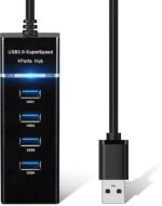 VYAR SuperSpeed Hub with High-Speed Data Transfer for PC, Laptop, and Mac Extension 4 Ports USB 3.0 Highspeed Portable with Switches for Laptop/PC/Mobiles USB Hub (Black) - Image 2