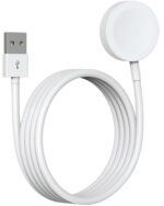 Vaku Luxos® USB A 3.0 Magnetic iWatch Charger Cable Compatible for iOS Smartwatch 1 Meter Wireless Fast Charging Cord for Ultra 11/10/9/8/7/6/SE2/SE/5/4/3/2/1- White - Image 2