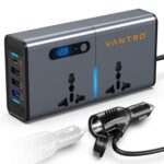 Vantro 200W Car Power Inverter/Laptop Charger with 3 USB (6.2A Max) & 1 C Type(1 * 27WPD) Smart USB Ports, 2 AC Universal Outlets and 12V DC to 220V AC with QC3.0 Model P2 - Image 2