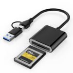 Verilux® 2-in-1 Card Reader, Type C/USB 3.2 (Gen 2) 10Gbps High-Speed Reader for CFexpress Type B Memory Cards, Compatible with Windows/Mac/Linux/iOS/Android for iPhone 17/16/15, Laptops - Image 2