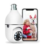 VistaWave 3MP Full HD Smart Wi-Fi CCTV Home Security Camera 360° with Pan Tilt Bulb Camera View & Talk 128GB SD Card Support (Not Included) Perfect for Home Office Monitoring (Light Camera) - Image 2