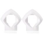Wall Mount Bracket Stand Holder for Linksys Velop Tri-Band Whole Home WiFi Mesh System, White 2 Pack - Image 2