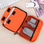 Waterproof Double Layer Electronic Accessories Gadget Organizer Bag, Universal Carry Travel Gadget Organiser Case for Cables, Plug, Power Bank, Phone, Hard Disk, USB, Adapters - Image 2