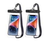 Waterproof Phone Pouch, Dry Bag with Lanyard,Universal Waterproof Phone Case for iPhone 14 13 12 11 Pro Max XR X XS SE 8 Plus Samsung S23 S22 Ultra S21 S10 S9 up to 7" (Black-Pack of 2) - Image 2