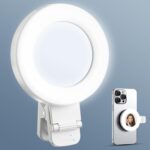 WeCool FL02 LED Video Camera Light for Zoom Meeting with inbuild Mirror, Photography Lighting with Clip Dimmable and Rechargeable for Camera Selfie Stick Tripod Laptop Cellphone - Image 2