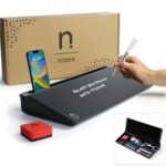 Wedge Desktop Whiteboard - All-in-One Desk Organiser & Glass Whiteboard. Ideal for Small Office & Home Office Accessories Storage. (Black, 40cm) - Image 2