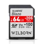 Welborn Blaze SDXC UHS-I 64GB SD Card for 4K Video for DSLR & Microless Camera Read Speed 205MB/s, Write Speed 100MB/s, V30 SD Card 5 Year Limited Warranty - Image 2