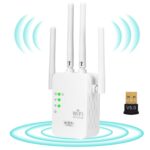 WiFi Amplifier Extender Powerful Repeater for Home Repeater Range Signal Extender Internal Enhancer 5Ghz + Bluetooth USB 5.0 Transmitter Extension Extend Fiber Mesh Dual-Band 1200Mbps - Image 2