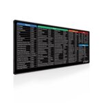 Windows & Office Keyboard Shortcuts Desk Mat – Extended Gaming Mouse Pad 80x30cm Stitched Edges Non-Slip Rubber Base for Laptop - Image 2