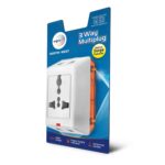 Wipro 3 Way Multiplug Adaptor with 1 Universal Sockets |Inbuilt Surge Protection & Power supply Indicator | Compact & Light weight | 6Amp Multiplug socket for Home, Office | Pack of 1 (White) - Image 2