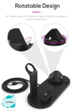 Wireless Charging 4 in 1,Fast Charger 3A rotatable Stand Dock for Micro USB Phone & Type-C Phones,Multi-Function Compatible for iPhones,Watch Stand to Which Attach Your Smart Watch Charger - Image 2