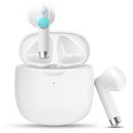 Wireless Earbud, Bluetooth 5.3 Headphones in Ear with Noise Cancelling Mic, Bluetooth Earbud Stereo Bass, I-PX7 Waterproof Sports Earphones, 32H Playtime USB C Charging Ear Buds White for Android iOS - Image 2