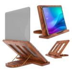 Wooden Foldable & Adjustable Laptop Riser | Ergonomic Sheesham Wood MacBook Stand | Portable Multi-Angle Notebook Holder for 7.9 to 12.9 Inch Laptops & Tablets - Image 2