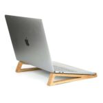 Wooden Laptop Stand for Desk – Ergonomic Solid Wood Laptop Riser Holder for MacBook Pro/Air, Adjustable Portable Notebook Stand, Office Home Desk Computer Elevation Support - Image 2