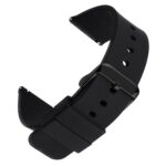 YODI 24mm Soft Silicone Classic Strap Bands for Fire-Boltt Ring 3 BSW043 Smart Watch Quick Release Pin for Men, Women and Kids Medium Size (BLACK) - Image 2