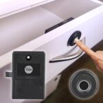 Yale Premium Fingerprint|Biometric Wardrobe Lock for Cabinets, Wardrobe & Almirah for Home & Office | Finish- Black | Material - Zinc - Image 2