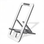 ZORBES Universal Mobile Stand for Desk, Foldable Aluminum Alloy Adjustable Phone Stand for Desk Smart Gadgets, Mobile Holder for Home Compatible for iPhone 16/15/14 Pro Max, Galaxy S25/S24/S23, Silver - Image 2