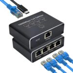ZORBES® USB C Ethernet Splitter 4 in 1 Gigabit RJ45 LAN Adapter 1000Mbps High-Speed Internet Connection with USB-C Interface Compatible with Computer Hub Switch Reliable Network Sharing - Image 2