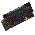 acer Nitro G Wired Mechanical Gaming Keyboard | 98% Layout with Multifunction Knob | Red Switches | RGB Flowing Light | Gasket Structure | 96 Keys | Mixed-Color Key Glow | 50M Switch Life - Image 2