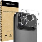 amazon basics Camera Lens Protector for iPhone 17 Pro Max (9H Hardness.Scratch Resistance) with Free Installation Kit Clear - Image 2