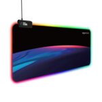 amazon basics RGB Light Gaming Mouse Pad Desk Mat for Computer Laptop | Stitched Embroidery Edges | Non-Slip Rubber Base | Extended Keyboard Mouse Pad for Office & Home (795mm x 298mm x 3.45mm) - Image 2