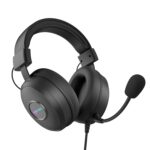 amazon basics Wired Over Ear Gaming Headphones mic for PC, Laptop | Static RGB | (Black) - Image 2