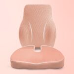 betterhood PosturePro Premium Chair Cushion Pad & Back Support for Office Chair Combo | Ergonomic Memory Foam Chair Pillows, Coccyx Cushion for Tailbone Pain Relief, Back Rest for Office Chair (Peach) - Image 2