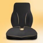 betterhood PosturePro Seat Cushion and Back Support for Office Chair Combo | Ergonomic Memory Foam Sitting Pillows | Coccyx Cushion for Tailbone Pain Relief, Lumbar Support for Office Chair (Black) - Image 2