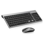 cimetech Keyboard Mouse Combo, 2.4G Ultra-Thin Sleek Design, USB Compact Full Size Wireless Keyboard and Mouse for Windows, Computer, Desktop, PC, Notebook - Grey - Image 2