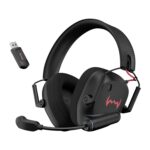 daWg HeadBug G60 Lightweight Wireless Gaming Headphones, 20ms Ultra Low Latency (2.4GHz), Bluetooth v5.4, 40mm Neodymium Drivers, Crystal Clear Mic, Soft Leatherlite Headband, for PS5, PS4, PC, Mobile - Image 2