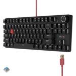 daWg Highkey 373, Anti-Ghosting Wired Mechanical 80% Keyboard, White Backlit LED, daWg Glacier Tactile Switches, 85 Double-Shot PBT Keycaps, 1000Hz Polling Rate, Volume Knob, 1.8m Braided Cable - Image 2