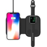 iCreator 3in1 Slim Foldable 15W Wireless Charger - Black | Lightweight & Supports Fast Charging | Compatible with Apple Iphone, Iwatch Series 7 6 5 4 3 2 Se And Airpod Pro | Wireless Desk Charger - Image 2