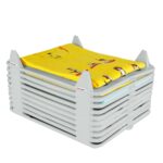 mechdel Plastic Cloth Rectangular Tray Wardrobe Organizer Cabinet Folding Board For Shirts, T-Shirt, Jeans, Storage Rack (Closet Tray- (Premium Big -5Pcs Set), Grey) - Image 2