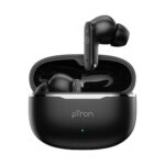 pTron Bassbuds Eon in-Ear TWS Earbuds w/ 13mm Drivers, 45Hrs Playtime, Dual HD Mic & TruTalk AI-ENC Calls, Custom EQ,Mobile App, Bluetooth v6.0 Headphones,Voice Assist., Type C Charging & IPX5 (Black) - Image 2
