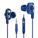 pTron Boom Ultima 4D Dual Driver, in Ear Gaming Wired Headphones with in-Line Mic, Volume Control & Passive Noise Cancelling Boom 3 Earphones - (Dark Blue) - Image 2