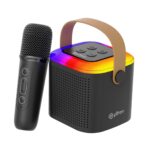 pTron Newly Launched Fusion Tunes 10W Mini Bluetooth Speaker with Wireless Karaoke Mic, 8Hrs Playtime, Vivid RGB Lights, Voice Effects, Multi-Play Modes BT5.1/TF Card & Type-C Charging Port (Black) - Image 2
