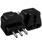 rts India to Italy Libya Rome Chile Ethiopia Libya & More Universal Travel Adapter Plug Converter Travel Essentials (Type L - 2 Pack) for Smartphones Laptops Camera Chargers iPhone Tablets & More - Image 2