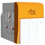 rts Universal Conversion Multiplug travel adapter with Individual Switch with Spike Buster Fuse Protected | multiplug three pin plug socket |3 PIN 3 Way Plug for Home,Office and Industrial Uses Orange - Image 2