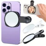 vlogging Phone Selfie Tool, Hand Mirror for Makeup|vlog|Selfie, Selfie Mirror Compact Phone Mirror Universal Phone Clip for iPhone 16/15/14/13/12 Android Smartphone Selfie vlog Accessories - Image 2
