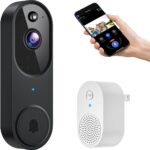 1080P Video Doorbell Camera, Intelligent Human Detection, Cloud Storage, Includes Bell, Live View, 2-Way Audio, IR Night Vision, Wide Angle Lens, Off/Open Surveillance - Image 2