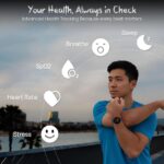 PunnkFunnk Active 2 Smartwatch, 1.39” HD Round Display, Bluetooth Calling, Heart Rate & SPO₂, 100+ Sports Modes, IP67, Long Battery Life for Men & Women (Magnetic Dark Blue) - Image 6