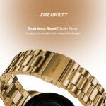 Fire-Boltt 22mm Rose Gold Chain Replacement Strap for Smartwatch | Premium Stainless Steel Bracelet Style Watch Band | Durable Stylish Wrist Strap Compatible Smart Watches - Image 3