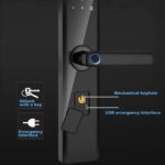 Digital Door Lock for Main Door with andle | 4-in-1 Keyless Entry Fingerprint, PIN, RFID, Key | Biometric Security for Home & Office - Image 4