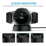 Oboe Smart Watch QI Wireless Fast Charger Charging Dock Cradle Charger with Micro USB Cable for Samsung Galaxy Watch 42MM / 46MM SM-R800, SM-R810, R815 (Black), Small (SK-R800) - Image 4