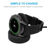 Oboe Smart Watch QI Wireless Fast Charger Charging Dock Cradle Charger with Micro USB Cable for Samsung Galaxy Watch 42MM / 46MM SM-R800, SM-R810, R815 (Black), Small (SK-R800) - Image 7