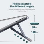 Wayona 2025 Laptop Metal Table Stand Ergonomic Portable 5 Angles Adjustable Aluminium Laptop Holder Riser with Automatic Support Springs,Compatible with MacBook - Image 6